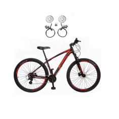 Imagem de Bicicleta Aro 29 Ksw Xlt 24v Freios Hidráulicos Garfo Suspensão Mtb - Preto/Vermelho/Laranja