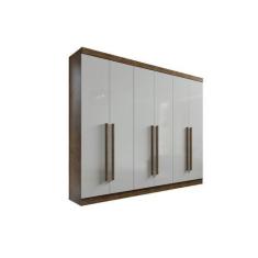 Imagem de Guarda Roupa Casal 6 Portas 6 Gavetas Da Vinci Ipê Off White 100% Mdf