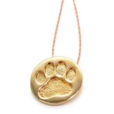 Imagem de Colar Pingente Banhado Ouro Pata Cachorro Berkat SKU 19574
