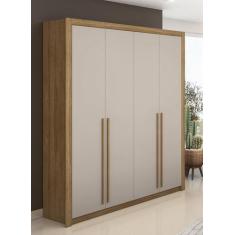Imagem de Guarda Roupas 4 Portas 3 Gavetas Dubai Nature Fendi Vila Rica