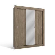 Imagem de Guarda-Roupa 3 Portas de Correr Kappesberg H563 com Espelho Nogal