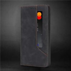 Imagem de Capa magnética retro flip de couro de luxo para Samsung Galaxy S23 S22 S21 S20 FE S10 S9 Note 20 10 9 Plus Ultra Capa de telefone carteira, preta, para Galaxy S23