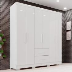 Imagem de Guarda-Roupa Casal 6 Portas 2 Gavetas Estrela Premium - Sallêto Móveis