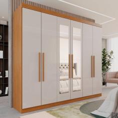 Imagem de Guarda-roupa Casal 6 Portas 3 Gavetas Com Espelho Roma Espres
