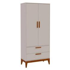Imagem de Guarda Roupa Infantil 2 Portas e 2 Gavetas Nature 100% MDF Cor Cinza Eco Wood - Matic Móveis