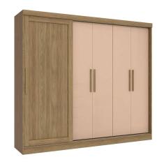 Imagem de Guarda-Roupa Casal Tormaline 5 pt 4 gv Nogueira e Macadamia