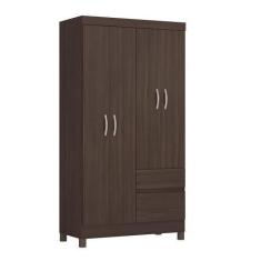Imagem de Guarda Roupa Solteiro Lótus 4 Portas e 2 Gavetas - Demóbile, Café Touc