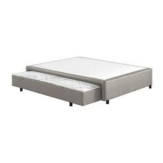 Imagem de Box Sommier Casal com Cama Auxiliar 138x188x36 - Cinza