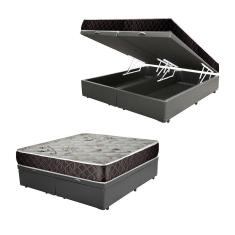 Imagem de Cama Box Baú King Colchão Gold Espuma D33 Acolchões + Box Sintético 71x193x203