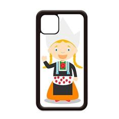 Imagem de Capa Pigtails Girl Netherlands Cartoon para iPhone 11 Pro Max para Apple Mobile Case Shell