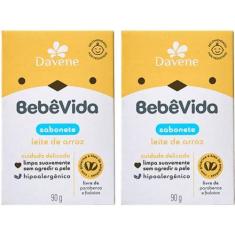 Imagem de 2UN Sabonete Vegetal Bebe Vida Leite de Arroz 90g Davene