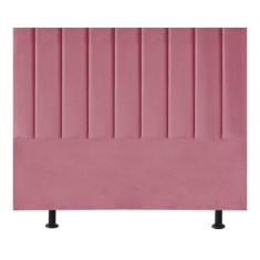 Imagem de Cabeceira Estofada Cama Box King 195 Cm Marina Suede rosa