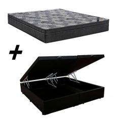 Imagem de Cama Box Baú Queen + Colchão Ortobom Iso Molas Superpocket Ortopillow 65X158x198