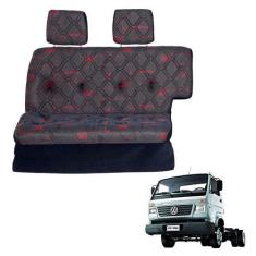 Imagem de Sofá Cama Caminhão Euro 5 Cabine Grande Vermelho - Pampa