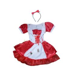Imagem de Vestido Mamãe Noela Infantil Fantasia Mamãe Noel Bebê Traje Noelete Ajudante do Papai Noel Cosplay Criança Festa Natal