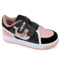 Imagem de Tênis Infantil Menina Via Vip Tiras Duplas Aderente VV3801-Feminino