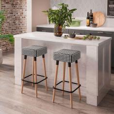 Imagem de Kit 2 Banquetas Dubai Cor Cardan - Speciale Home Cardan