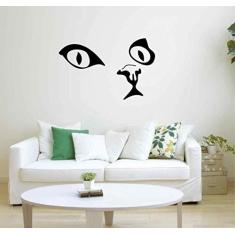 Imagem de Adesivo De Parede Decoração Gato tamanho 80cm x 50cm 