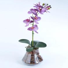 Imagem de Arranjo de Orquídea Artificial Lilás Dani