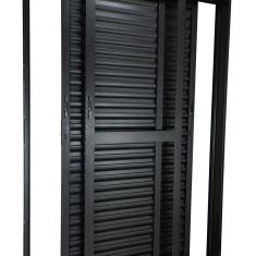 Imagem de Porta Balcão de Aço 215x150cm 3 Folhas Moveis Ideal Crv Esquadrias Preto