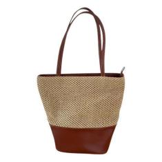 Imagem de Bolsa Feminina Palha Sintéticas Ombro Praia Restaurante - Alwy