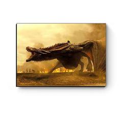 Imagem de Quadro Decorativo GOT Daenerys e Drogon