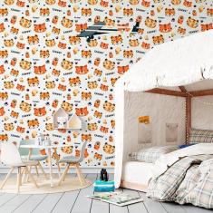Imagem de Papel De Parede Adesivo Tigres Minimalistas N06007 R 0,58X3M