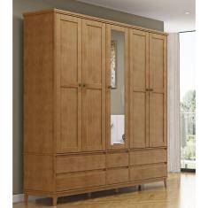 Imagem de Guarda Roupa Finestra Prata 5 Portas 6 Gavetas