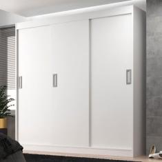 Imagem de Guarda-Roupa Solteiro Lisboa 3 Portas 2 Gavetas Branco - Evidencia Móveis