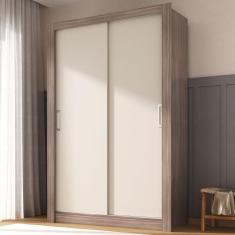 Imagem de Guarda Roupa Solteiro 2 Portas - Yescasa Castanho/Cinza