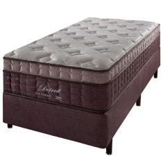 Imagem de Cama Box + Colchão Solteiro Twin Detroit Molas Ensacadas Marrom