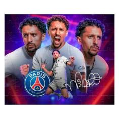 Imagem de Quebra-Cabeça 100 Peças Marquinhos Coleção Psg Futebol Brinquedo Mimo