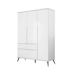 Imagem de Guarda Roupa Retro Mariana 3 Portas Branco - Fbaby - Phoenix Baby