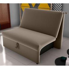Imagem de Sofá Cama Para Descanso Alice Veludo Cappuccino