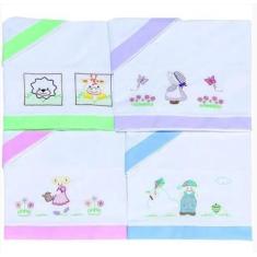 Imagem de Jogo De Lençol Bordado Para Berço 03 Peças - Diversas Cores - Happy Ba