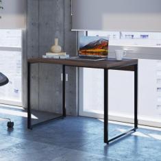 Imagem de Escrivaninha Industrial Kuadra 90 cm - Nogal/Preto