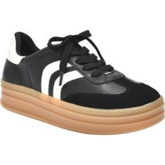 Imagem de Tênis Feminino Flatform Casual Detalhe Listras Moda 156-003 Via Marte  Preto-Feminino