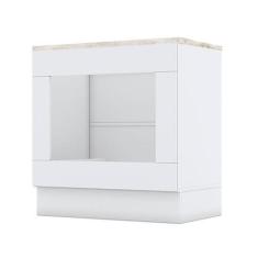 Imagem de Balcão Forno de Embutir Nova York Branco com Tampo para Cooktop Calcar