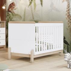 Imagem de Berço Mini Cama 2 Em 1 Ternura Henn Branco Com Jequitibá Hp