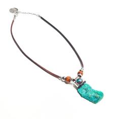Imagem de Colar Boho - Crisocola Peruana