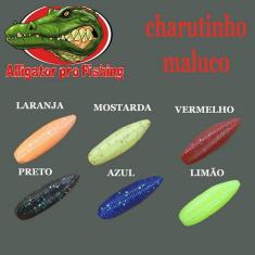 Imagem de Isca Artificial Soft Charutinho Maluco Azul