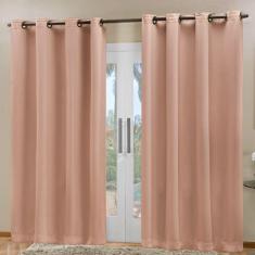 Imagem de Cortina Blackout Em Tecido Avelã Corta Luz 2,80M X 2,30M