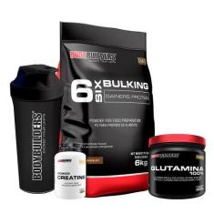 Imagem de Kit Bulking Protein 6Kg + Power Creatina 100G + Glutamina 500G + Coque