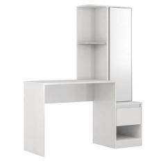Imagem de Escrivaninha Office Morada com Armário 1 Porta e 1 Gaveta Branco - Dem