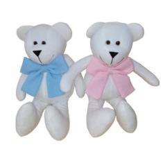 Imagem de Ursos de pelúcia 2 unidades com 29cm brinquedo decoração quarto infant