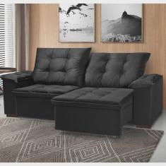 Imagem de Sofá Retrátil e Reclinável 3 Lugares 230cm Cianita Nabas Estofados