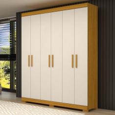 Imagem de Guarda-Roupa Casal 164,10cm 6 Portas 2 Gavetas 100% Mdf Papoulas Espre