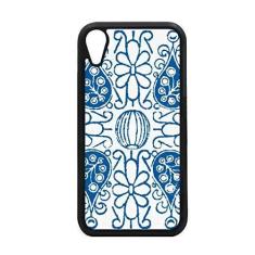 Imagem de Capa Talavera com estampa de flor azul para iPhone XR para proteção de telefone Apple