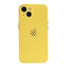 Imagem de Capa de telefone com resfriamento respirável e dissipação de calor para iPhone 13 12 11 Pro XS Max XR Mini 7 8 Plus SE2020 Capa de TPU macia em cor doce, amarela, para iPhone 12 Mini