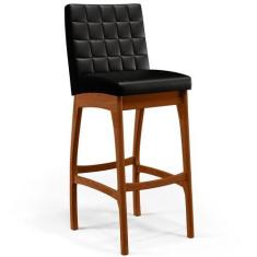 Imagem de Banqueta Alta Para Cozinha Sala De Jantar Fixa Mila L02 Material Sinté